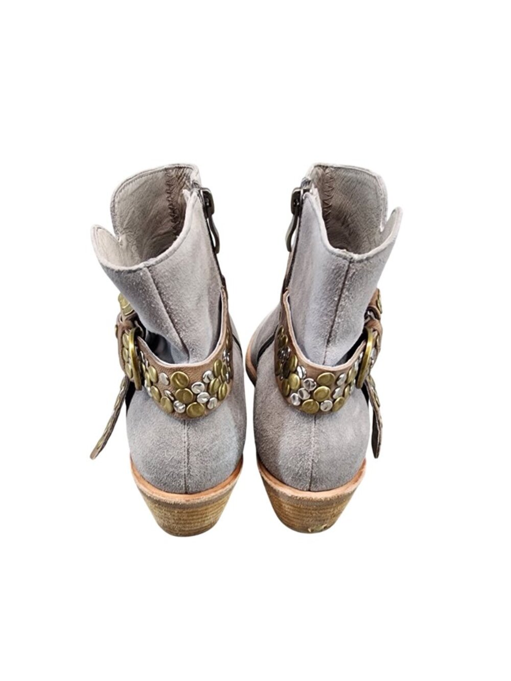 Antelope Shoes Womens Size EU 38 US 7 Gray Suede Side Zip Ankle Boots *Read* - Picture 5 of 14